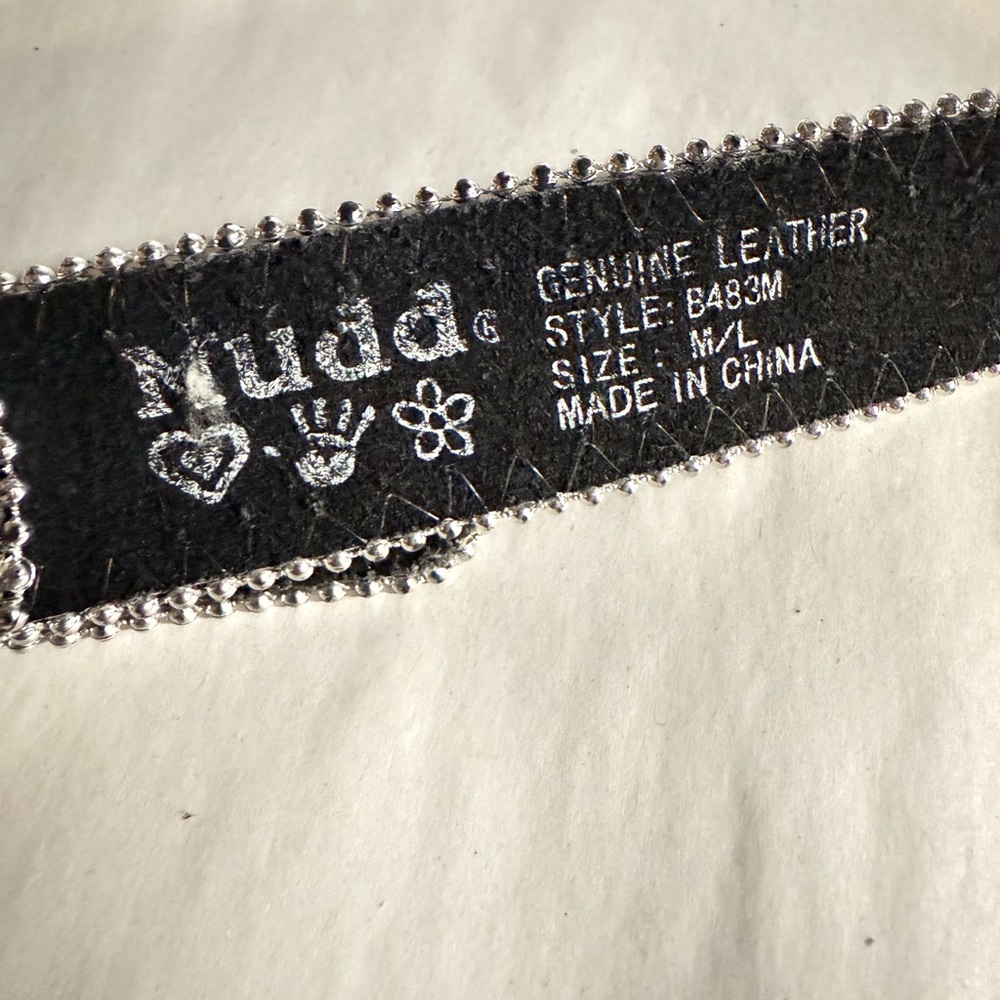 Mudd Belt Silver Sparkle Vintage - Picture 2 of 5